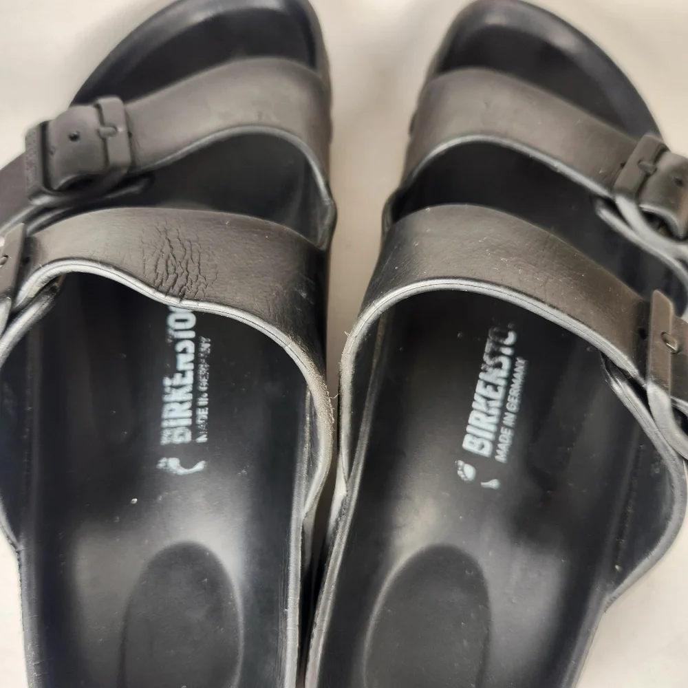 BIRKENSTOCK Women's Arizona Essentials Sandals 38 / 7 Black Slide Beachy Shoes - Picture 6 of 8